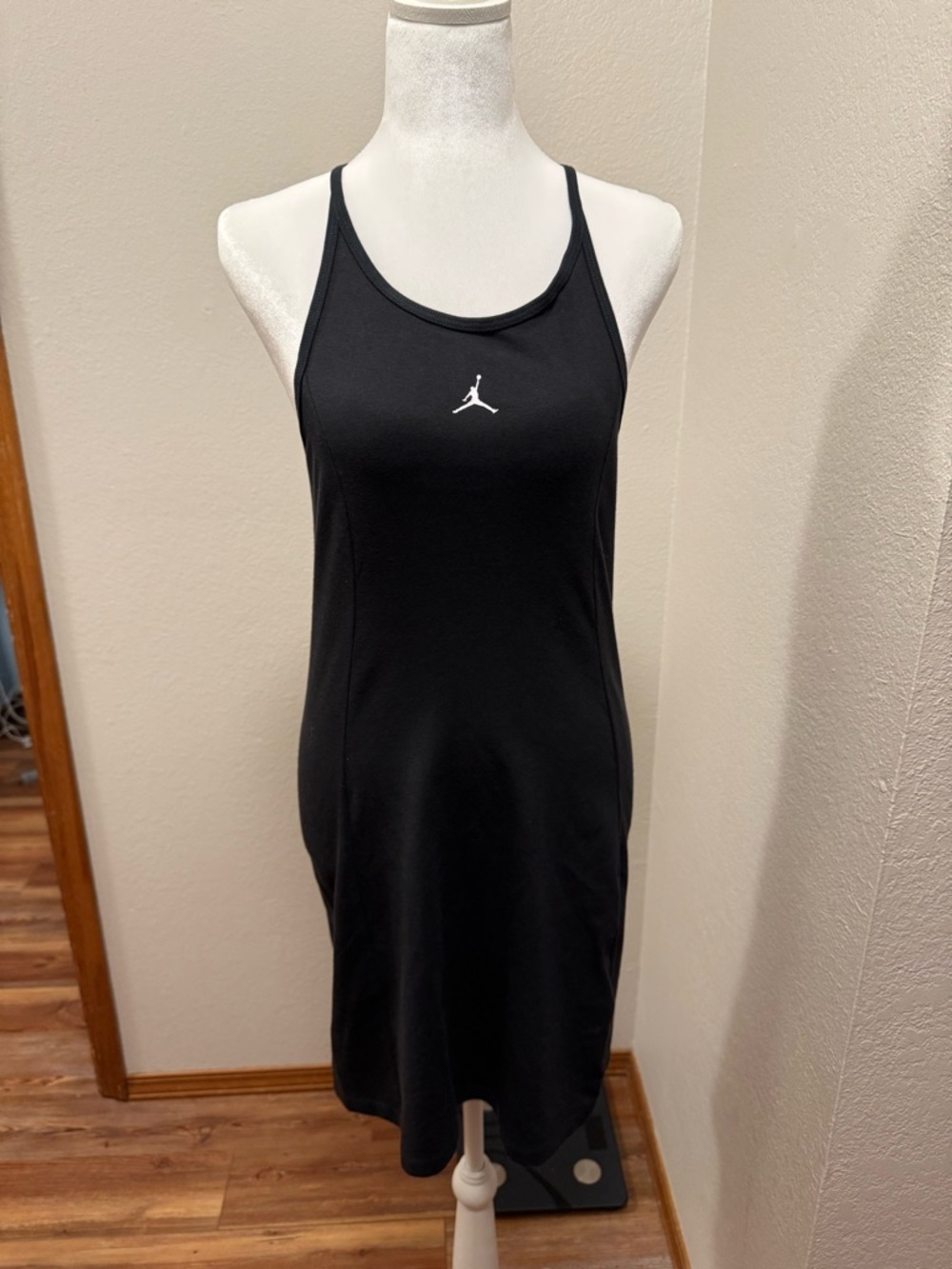 Jordan Black Racerback Midi Dress with White Jumpman